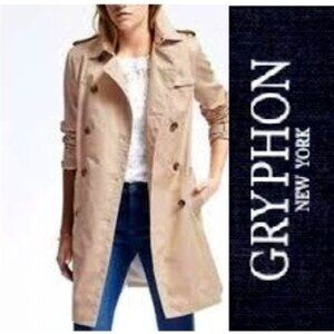 Gryphon New York Classic Double Breasted Trench Coat